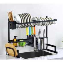 Foshan Factory Direct Sale Black Kitchen Accessories Rack Stainless Steel Kitchen Storage Baskets A-850